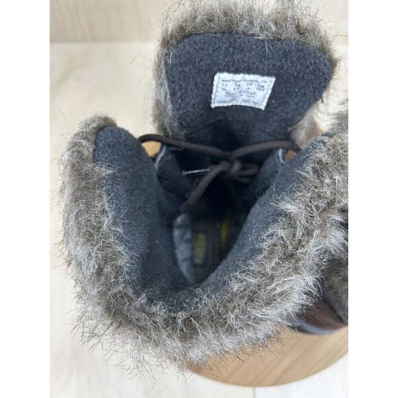Keen Helena Brown Leather Waterproof Faux Fur Insulated Winter Boots 6.5 - Picture 6 of 8